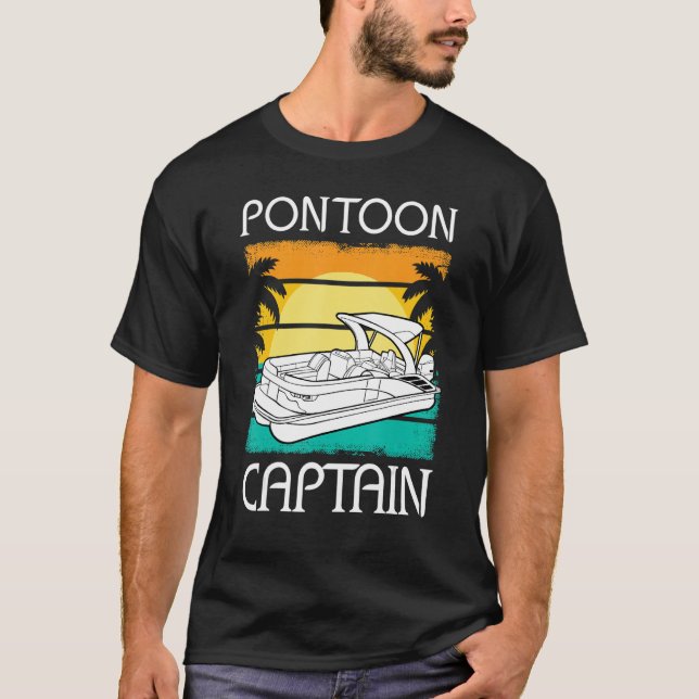 Camiseta Pontoon Boat Captain Motorboating Pontooning Boati (Anverso)