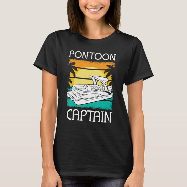 Camiseta Pontoon Boat Captain Motorboating Pontooning Boati (Anverso)