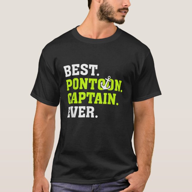 Camiseta Pontoon Bote Fiesta Gracioso Mejor Capitán de Pont (Anverso)