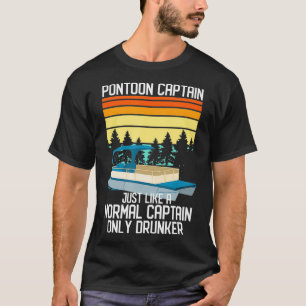 Camiseta Pontoon Bote normal capitán sólo borracho