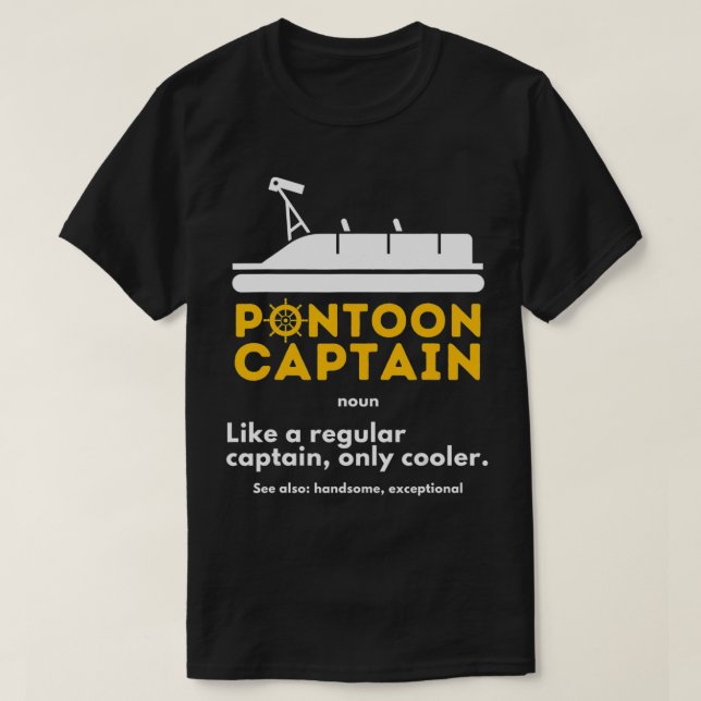 Camiseta Pontoon Captain Definition Funny Bot Pontooning (Diseño del anverso)