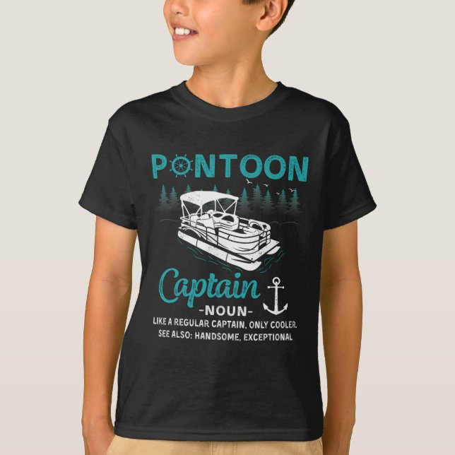 Camiseta Pontoon Captain Definition Funny Pontoon Boat Boat (Anverso)