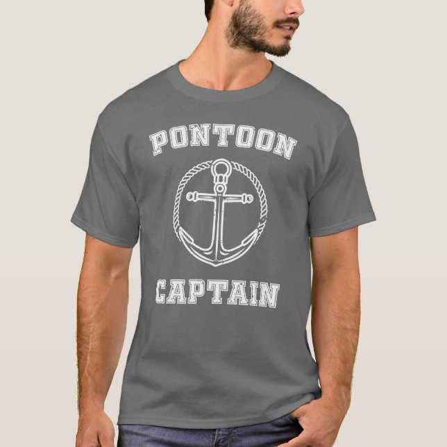 Camiseta PONTOON CAPTAIN Funny Boating for Water Sports fam (Anverso)