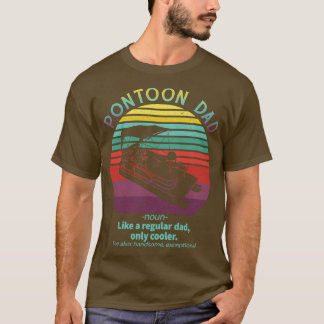 Camiseta Pontoon Dad Boat Captain Funny Fathers Day Booting