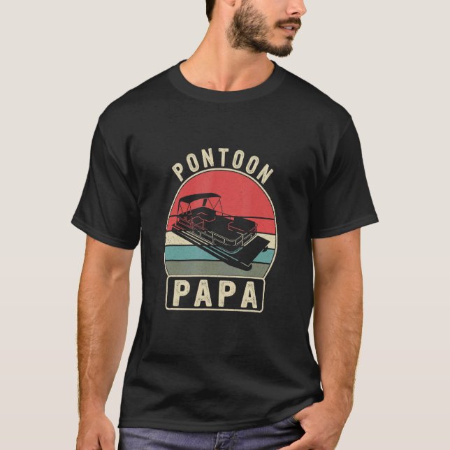 Camiseta Pontoon Papa Fathers Day (Anverso)