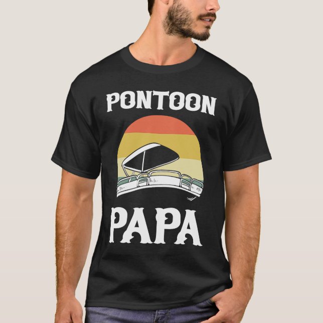 Camiseta Pontoon Papa Pontoon Boating Boat Captain (Anverso)