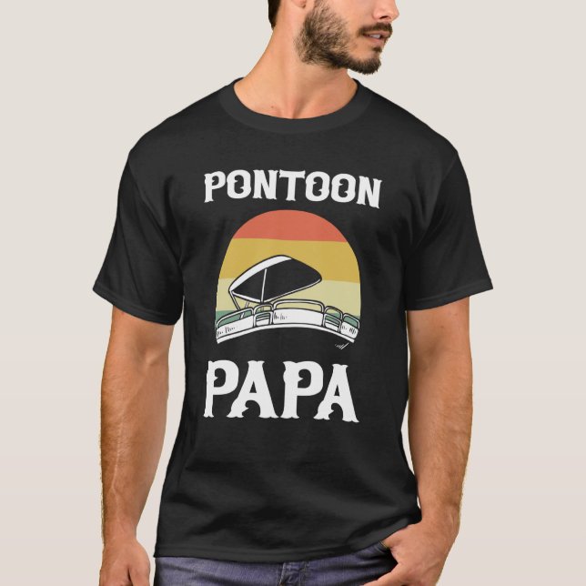 Camiseta Pontoon Papa Pontoon Boating Boat Captain (Anverso)