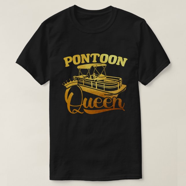 Camiseta Pontoon Queen Shirt Gracioso Pontoon Bote (Diseño del anverso)