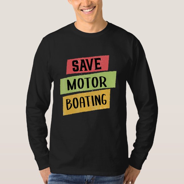 Camiseta Pontoon Save Motor Boing Captain Men Mujeres (Anverso)