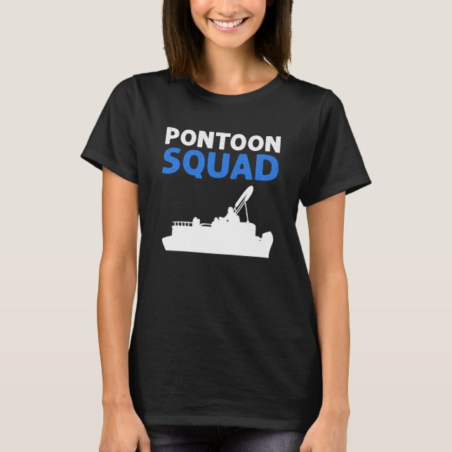 Camiseta Pontoon Squad For Pontoon Boating Pontoon Boat Cap (Anverso)