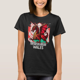 Camiseta Pontrhydfendigaid Wales Bandera Gales Y Ddraig Goc