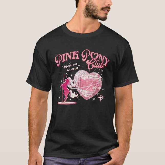 Camiseta Pony and Heels Lover Chicas rosados Clubs Disco Na (Anverso)