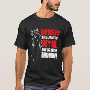 Camiseta Pony De Caballos Ecuestres De Caballo Y Vino