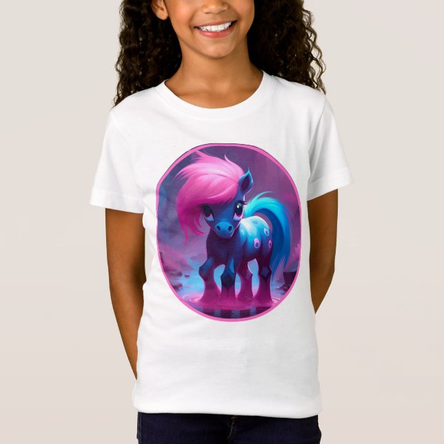 Camiseta Pony del espíritu colorido por los niños (Anverso)