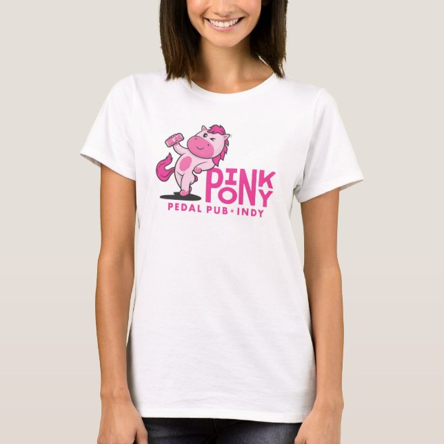 Camiseta Pony Pedal Pink Pub Indy (Anverso)