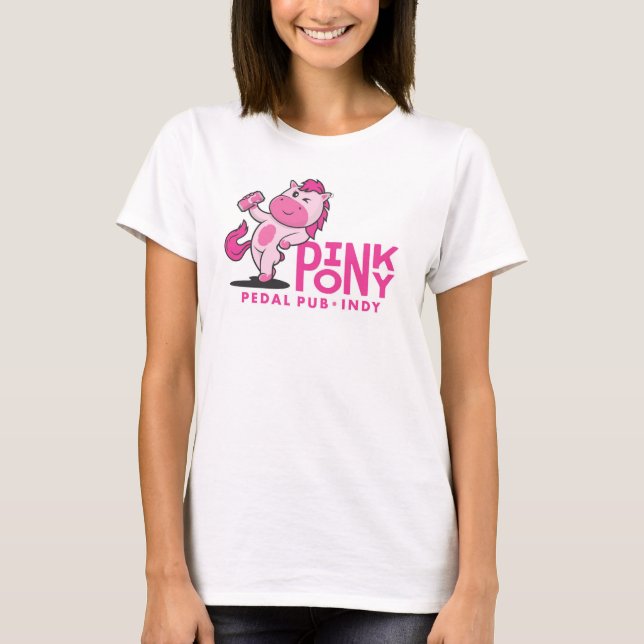 Camiseta Pony Pedal Pink Pub Indy (Anverso)
