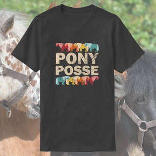 Camiseta Pony Posse   Caballo de época divertida
