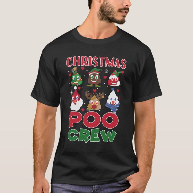 Camiseta Poo Crew Poop Emoticons (Anverso)