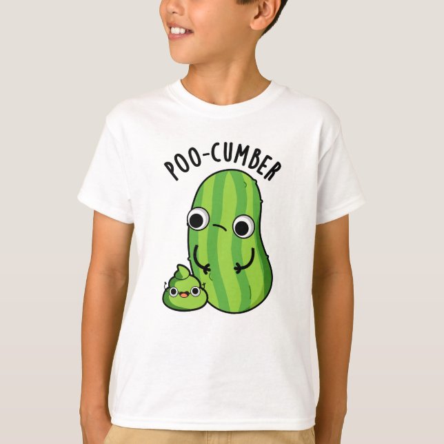 Camiseta Poo-cumber Funny Cucumber Pun (Anverso)