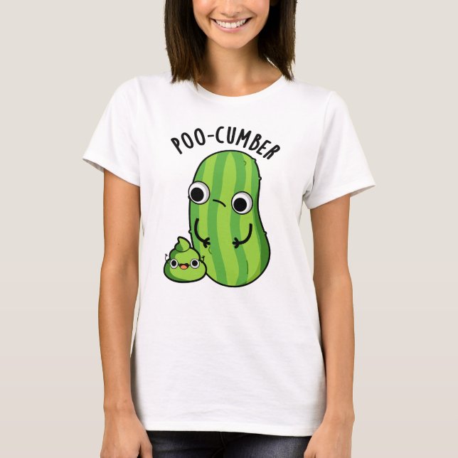 Camiseta Poo-cumber Funny Cucumber Pun (Anverso)