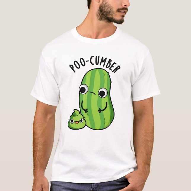 Camiseta Poo-cumber Funny Cucumber Pun (Anverso)