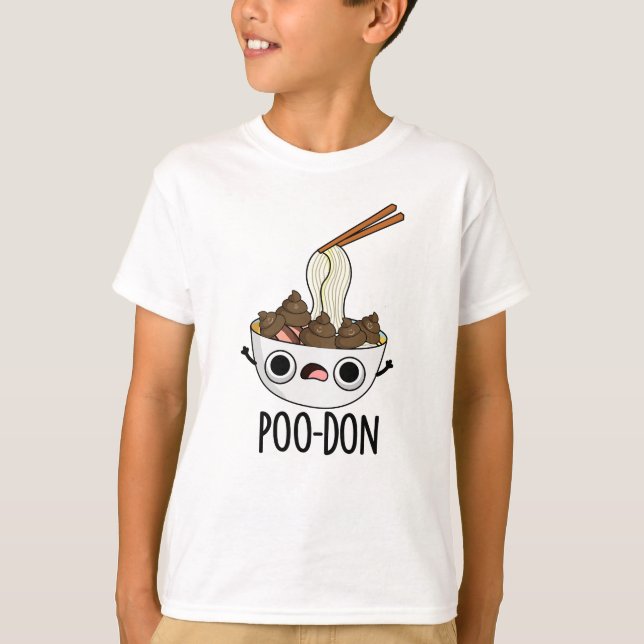 Camiseta Poo-don Funny Udon Pun  (Anverso)