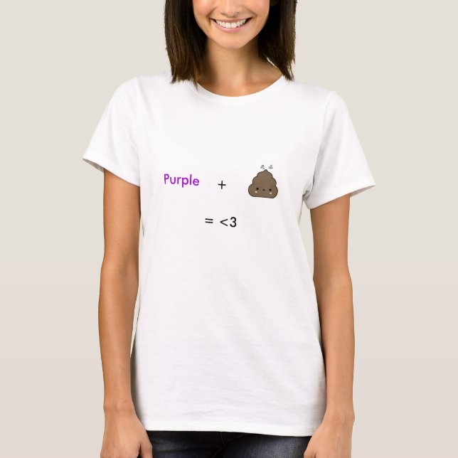 Camiseta Poo púrpura = amor (Anverso)