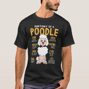 Camiseta Poodle Anatomy Funny Dog Mom Dad
