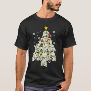 Camiseta Póodle Árbol de Navidad Cuidados de Navidad Perro