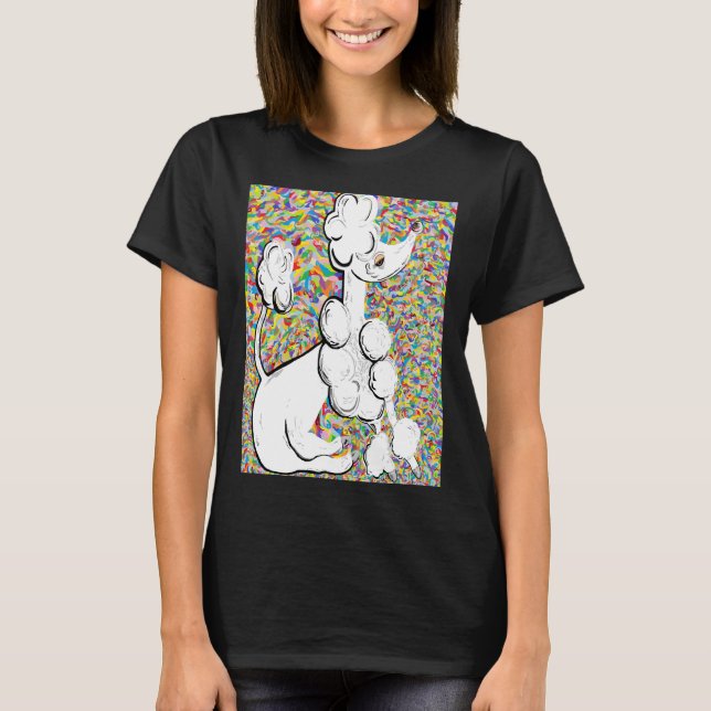 CAMISETA POODLE BLANCO T- (Anverso)