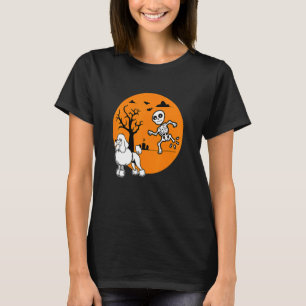 Camiseta Poodle Bone Halloween Costume a los dueños de perr