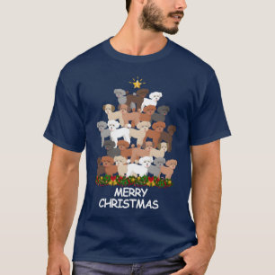 Camiseta Poodle Christmasree Merry Christmas friend