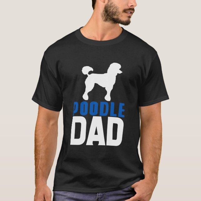 Camiseta Poodle Dad Blue (Anverso)