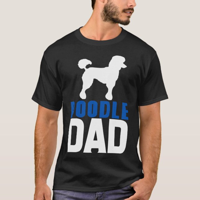 Camiseta Poodle Dad Blue (Anverso)