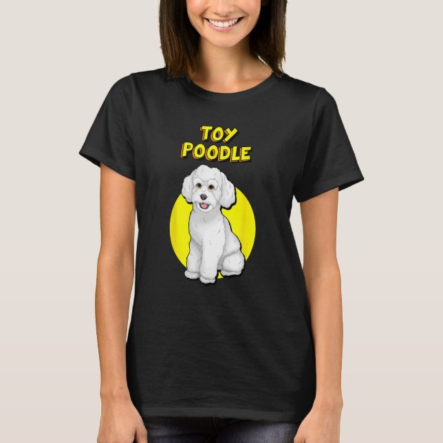 Camiseta Poodle de juguete blanco (Anverso)