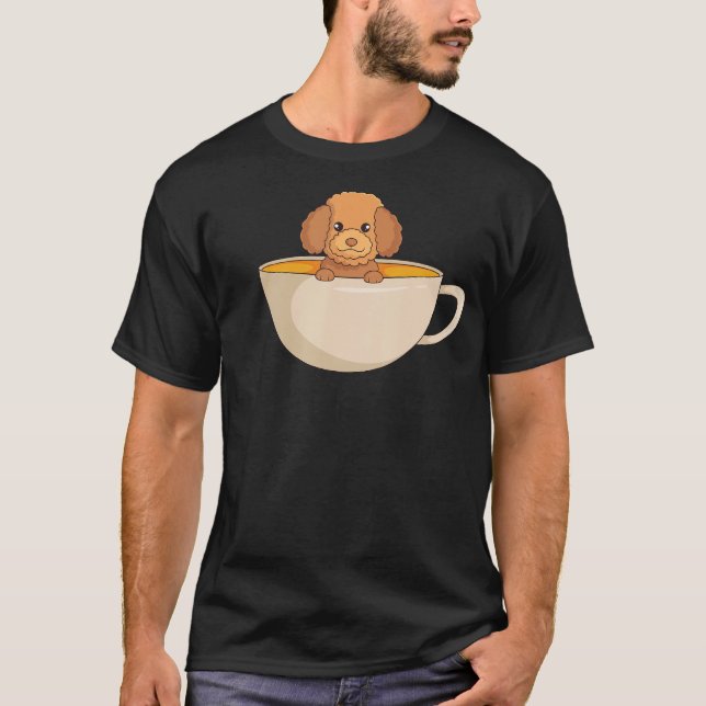 Camiseta Poodle de juguete lindo en un perro fanático de la (Anverso)