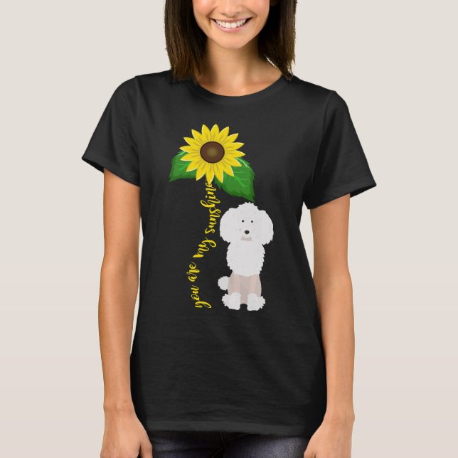 Camiseta Poodle de perro Hippe Sunflower Pet Lover (Anverso)