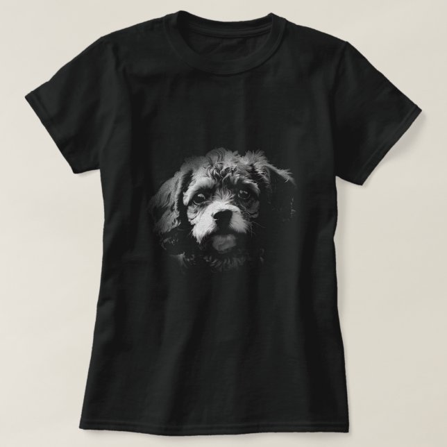 Camiseta Poodle de perros de raza mixta (Diseño del anverso)