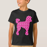 Poodle de puntos de polka rosa y blanco para el ga