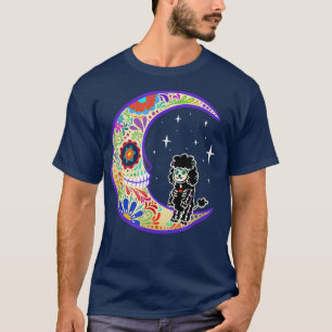 Camiseta Poodle Dia de Los Muertos Skeleton Sugar Skull T-S