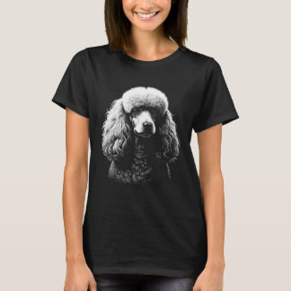 Camiseta Poodle Dog Dark Art Women’s Black Tee