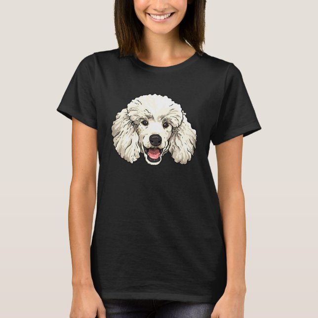 Camiseta Poodle Dog Face Puppy Pet Animal Poodle  Poodle Mo (Anverso)