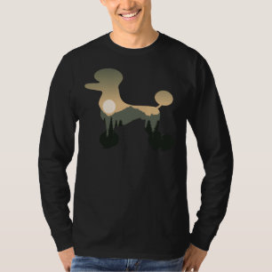 Camiseta Poodle Dog Forest Mountain Sunset