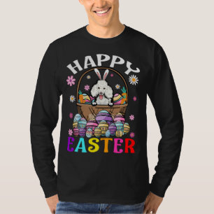 Camiseta Poodle Dog Happy Easter Bunny Eggys Easter