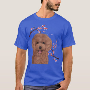 Camiseta Poodle Dog Japanese Cherry Blossom Sakura Flower V