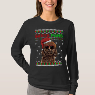 Camiseta Poodle Dog Navidades divertidos de Santa Paws