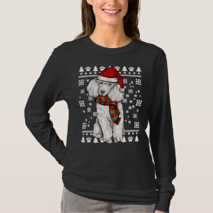 Camiseta Poodle Dog Santa Hat Xmas Feo
