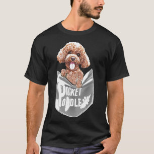 Camiseta Poodle En Pocket Dog Lover Gracioso Regalo De Cuta
