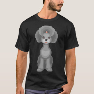 Camiseta Poodle estándar de gris puro