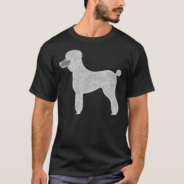 Camiseta Poodle Ink Cute Dog On Eggplant (Anverso)